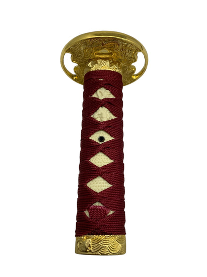 4022 - Burgundy Wakisashi w/ Gold 26" |6-D Down|