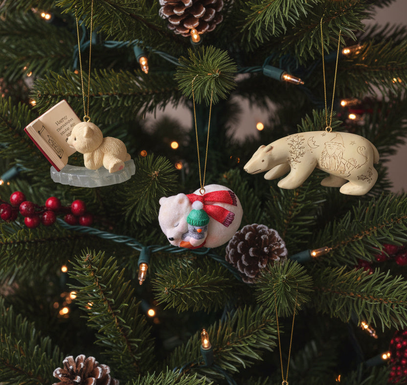 6037 - Hallmark Keepsake Bear Ornaments: Across the Miles, Northern Art Bear & A Little Nap 4" |TBD|