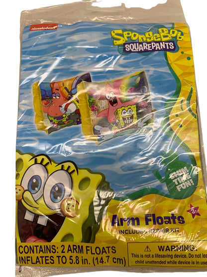 7912 - SpongeBob SquarePants Arm Floats and Pinapple Inflatable Can Holder 5.8" |TBD|