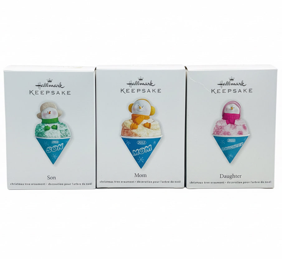 6030 - Hallmark Set of Three - Son, Mom, Daughter Ornaments |TBD|