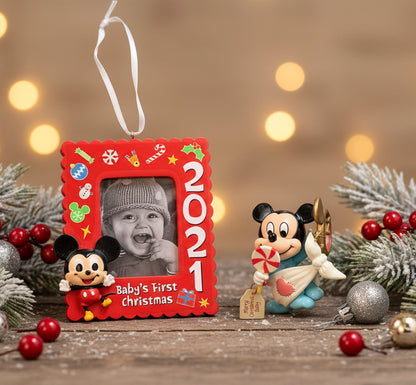 6069 - Hallmark Set of Two Mickey Mouse Ornaments-Dated 2021, Bundle of Joy |TBD|
