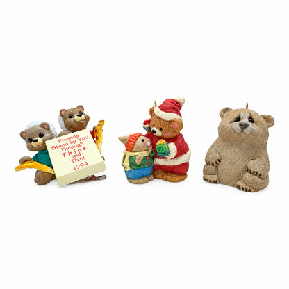 18600 - Hallmark Set of Three Teddy Bear Ornaments |TBD|