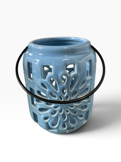 27260 - 6" Light Blue Candle Lantern |3-15|