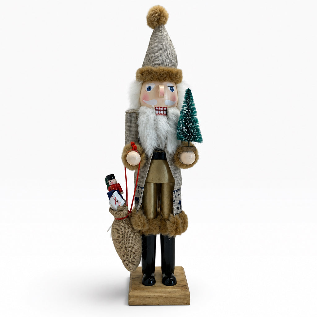 1363 - 16" White Wooden Santa Nutcracker |TBD|