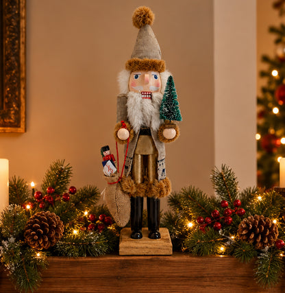 1363 - 16" White Wooden Santa Nutcracker |TBD|
