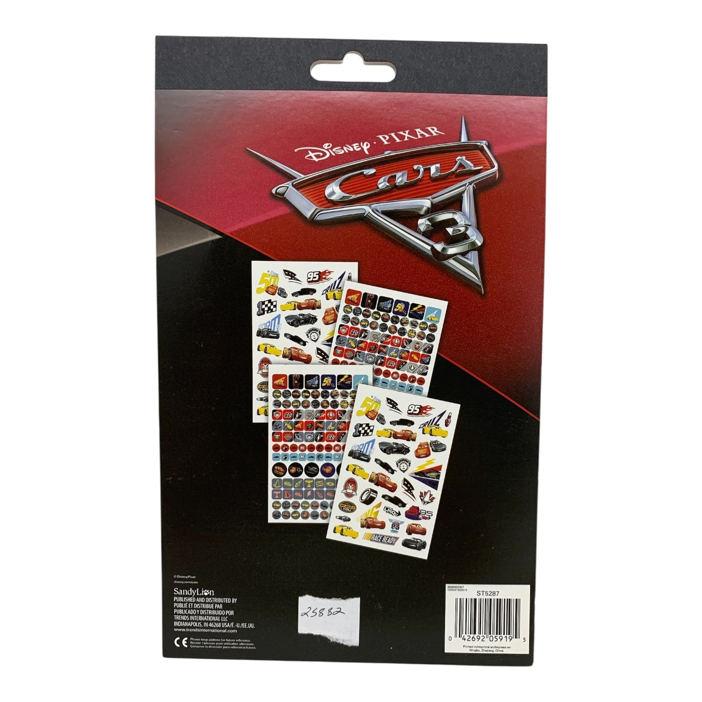 25882 - Disney Pixar Cars Stickerland 9" |T-67|
