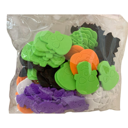 10692 - Set of Five Packs of 100 Count Novelty Foam Halloween Stickers 6" 500 Stickers - |2-16|