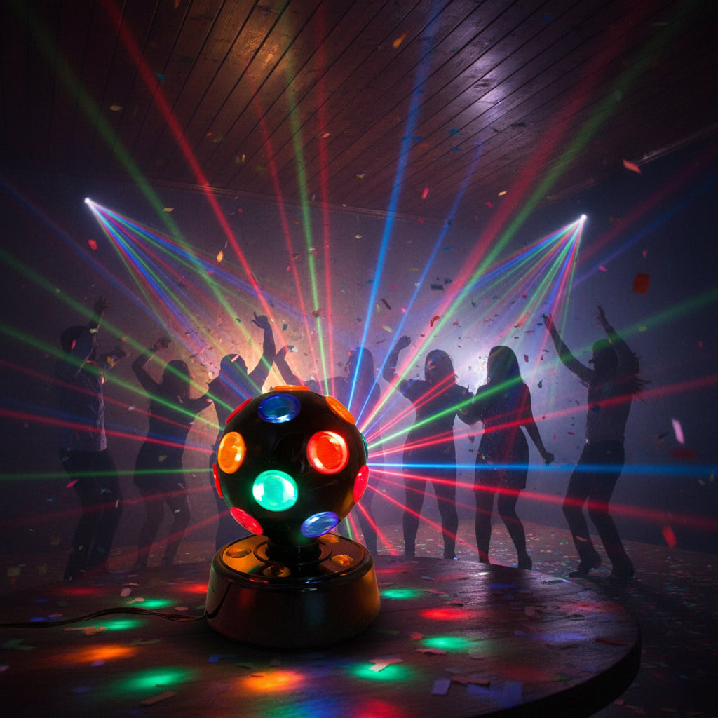 8082 - Vintage Retro Disco Light 7" Electric Multi Color |R-33|