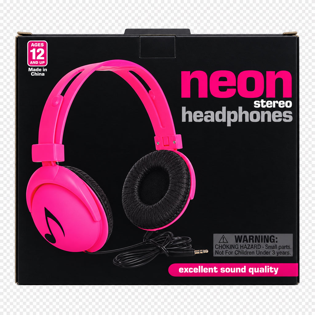 9326 - 7.5" Neon Pink Stereo Headphone |TBD|