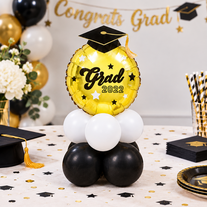 41196 - Grad 2022 Balloon Table Decor 9" |H-64|