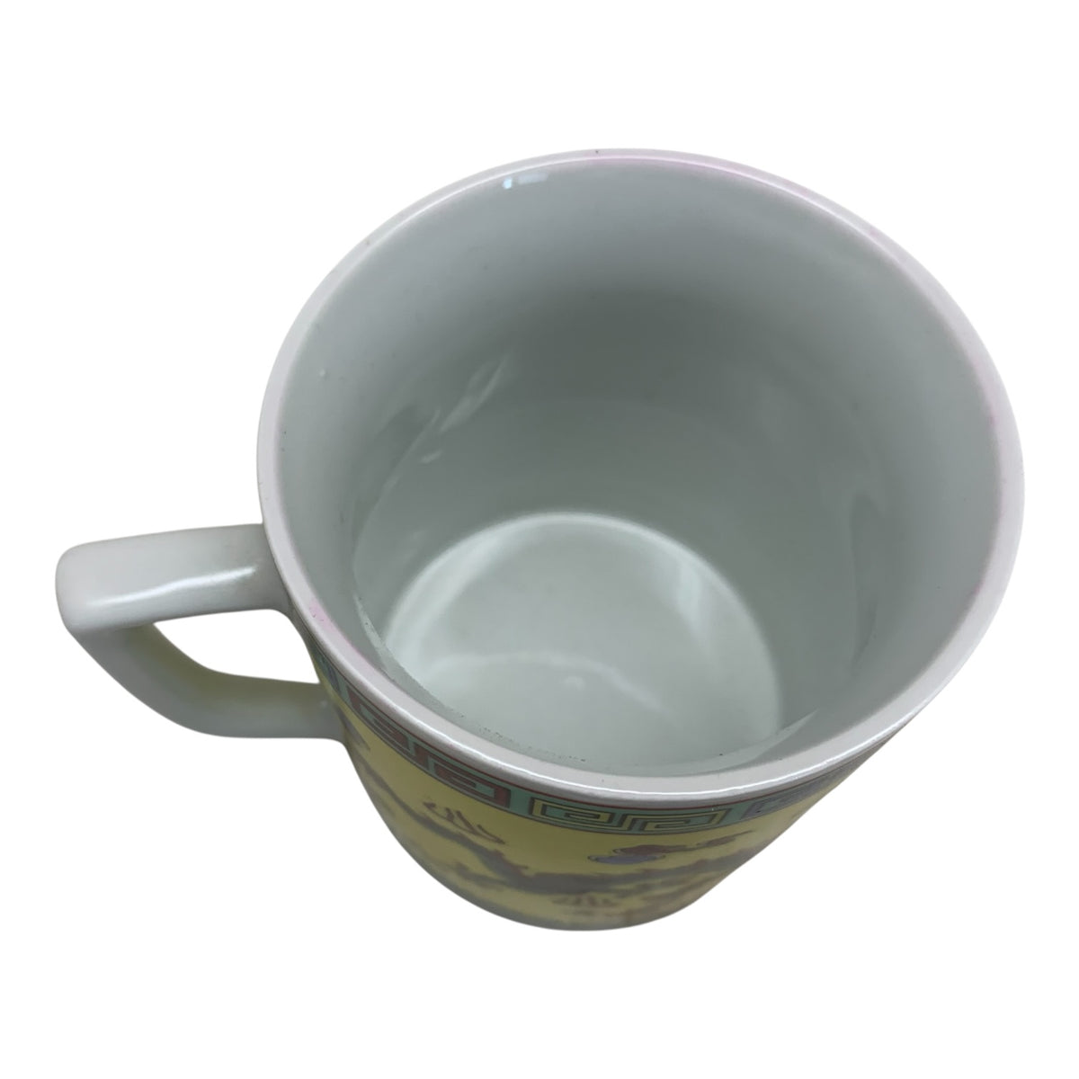16971 - Yellow Teacup With Green Dragon 5" |F-26|