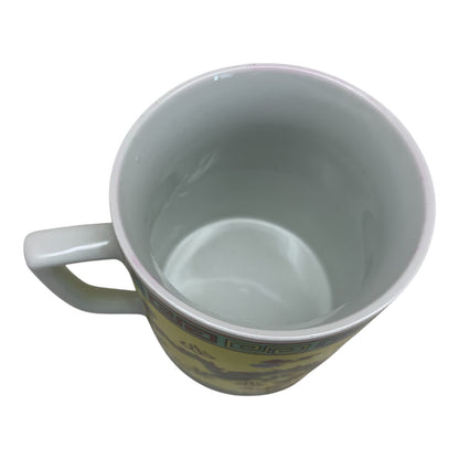 16971 - Yellow Teacup With Green Dragon 5" |F-26|