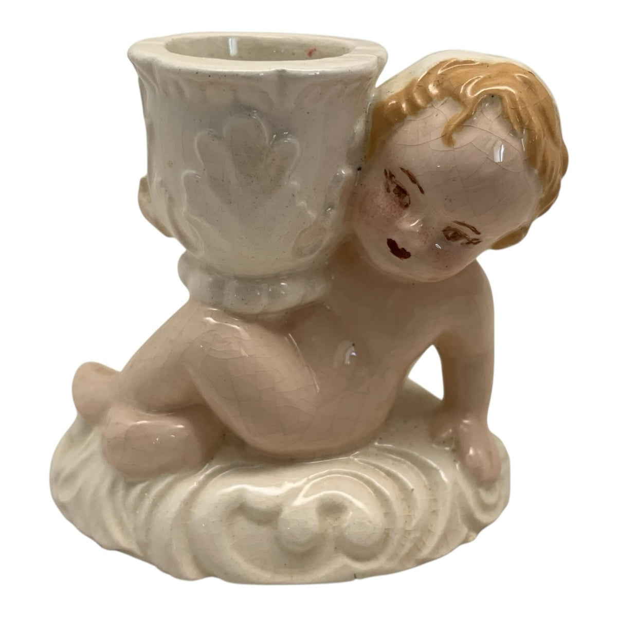 41284 - 3" Glazed Ceramic Antique Candle Holder |TBD|