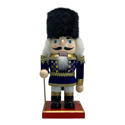 37995 - 10" Blue Wood Velvet Nutcracker |TBD|