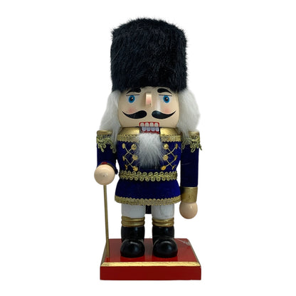 37995 - 10" Blue Wood Velvet Nutcracker |TBD|