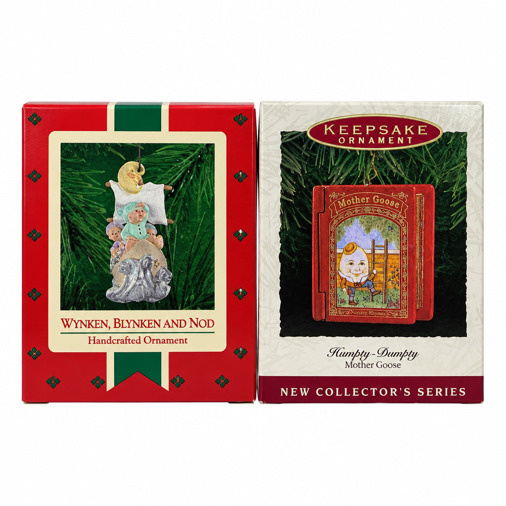48140 - Hallmark Set of Two Mother Goose, Wynken, Blynken and Nod Ornaments |TBD|