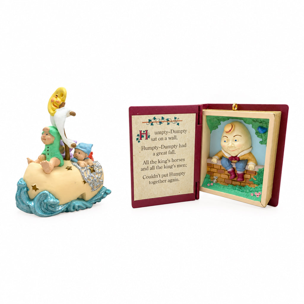 48140 - Hallmark Set of Two Mother Goose, Wynken, Blynken and Nod Ornaments |TBD|