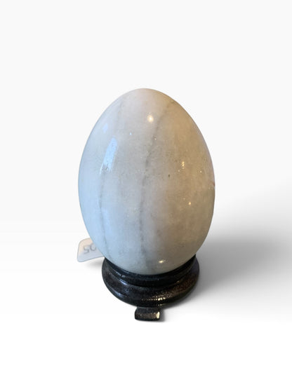 5705 - Set of Two 3" Marble Grey and Yellow Eggs |TBD|