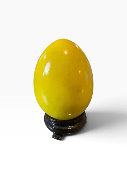 5705 - Set of Two 3" Marble Grey and Yellow Eggs |TBD|