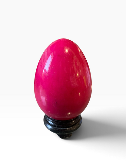5703 - Set of Three 3" Fuchsia Egg Marble |ZA|
