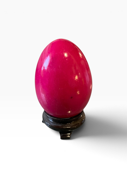 5703 - Set of Three 3" Fuchsia Egg Marble |ZA|