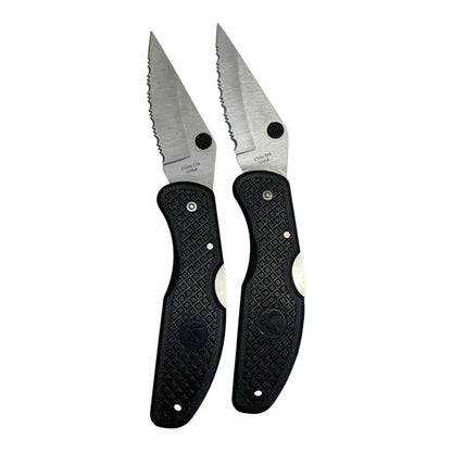 14820 - 2 Pack 9" Folding Black With Eagle Pocket Knife |77|