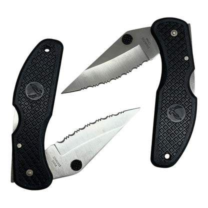 14820 - 2 Pack 9" Folding Black With Eagle Pocket Knife |77|