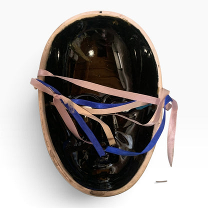 22129 - Earthenware Mask Black Gold 8" |F-18|