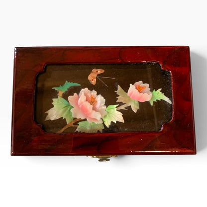 13116 - Rosewood 6x4" Music Jewelry Box MOP |F-27|