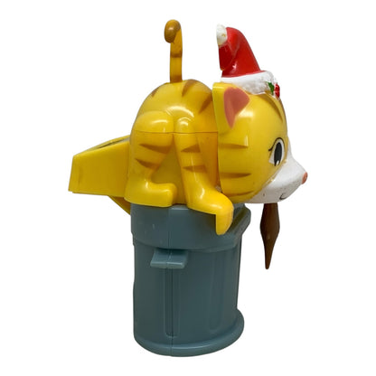 26891 - Cat With Fish Solar Bobble 4" |R-65 B|