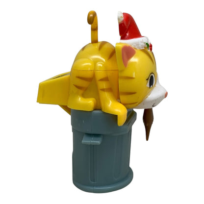 26891 - Cat With Fish Solar Bobble 4" |R-65 B|