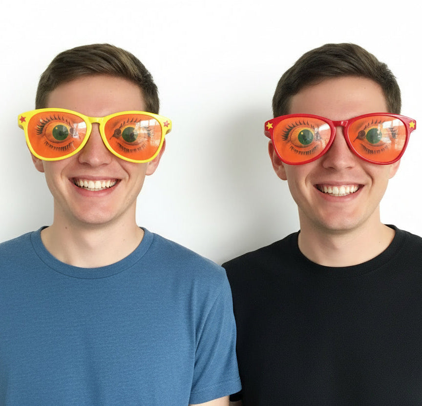 12629 - Pack of Two Giant Sun Glasses w/ Eyes 10-Inch |TBD|
