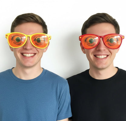 12629 - Pack of Two Giant Sun Glasses w/ Eyes 10-Inch |TBD|