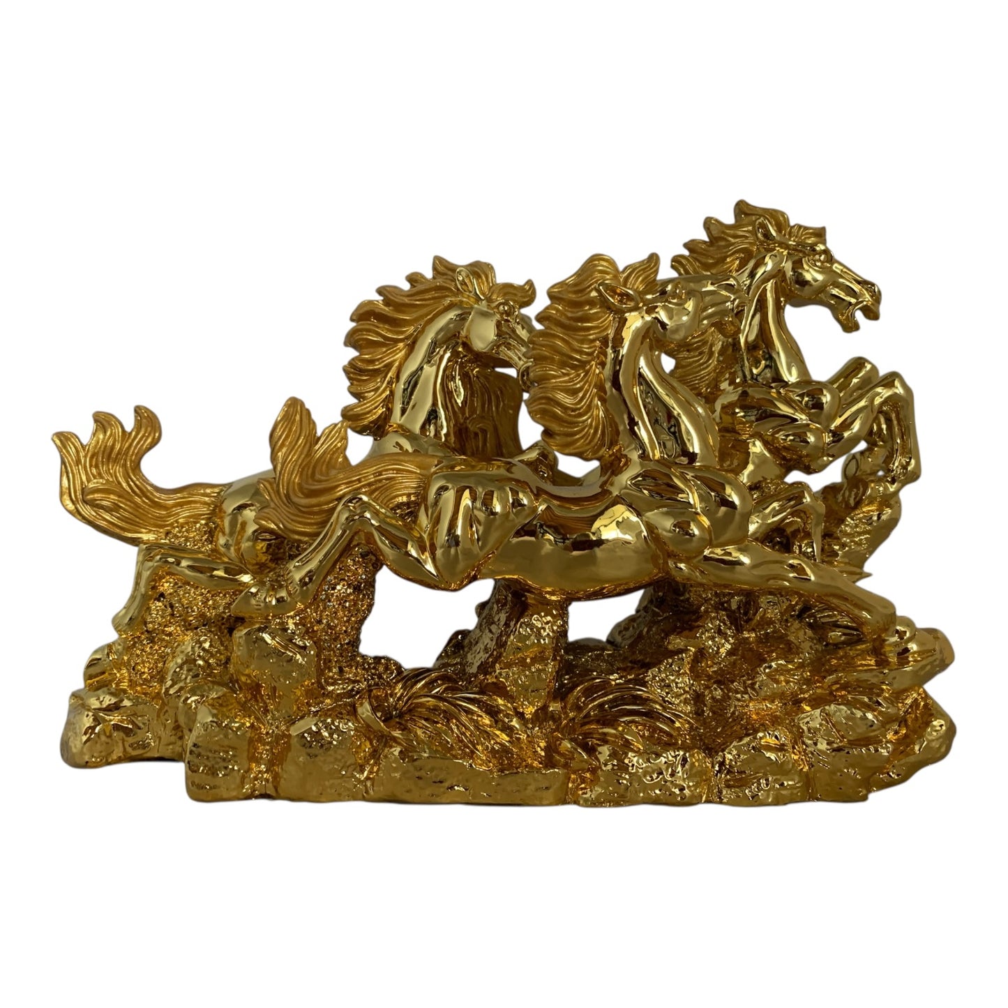 9716 - 12" 3 Gold Horses - Galloping |Z-59|Store|