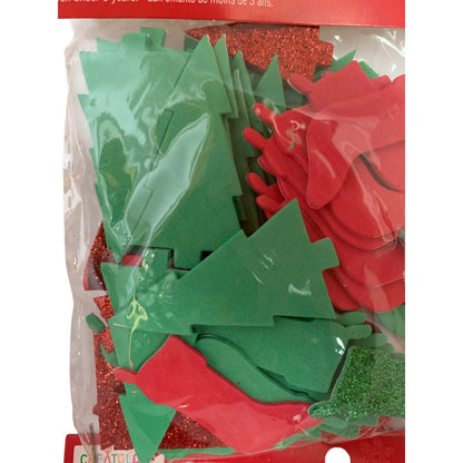 33163 - Set of Four Packs Christmas Foam Stickers 480pc 7" |TBD|