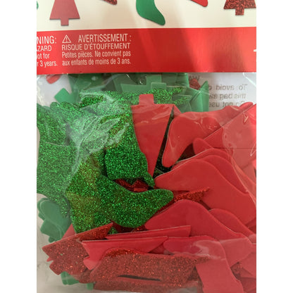 33163 - Set of Four Packs Christmas Foam Stickers 480pc 7" |TBD|