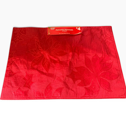 242 - Poinsettia Placemats Set of Four |22-1| SENT FOR PIC AND PREP 9/26 CC