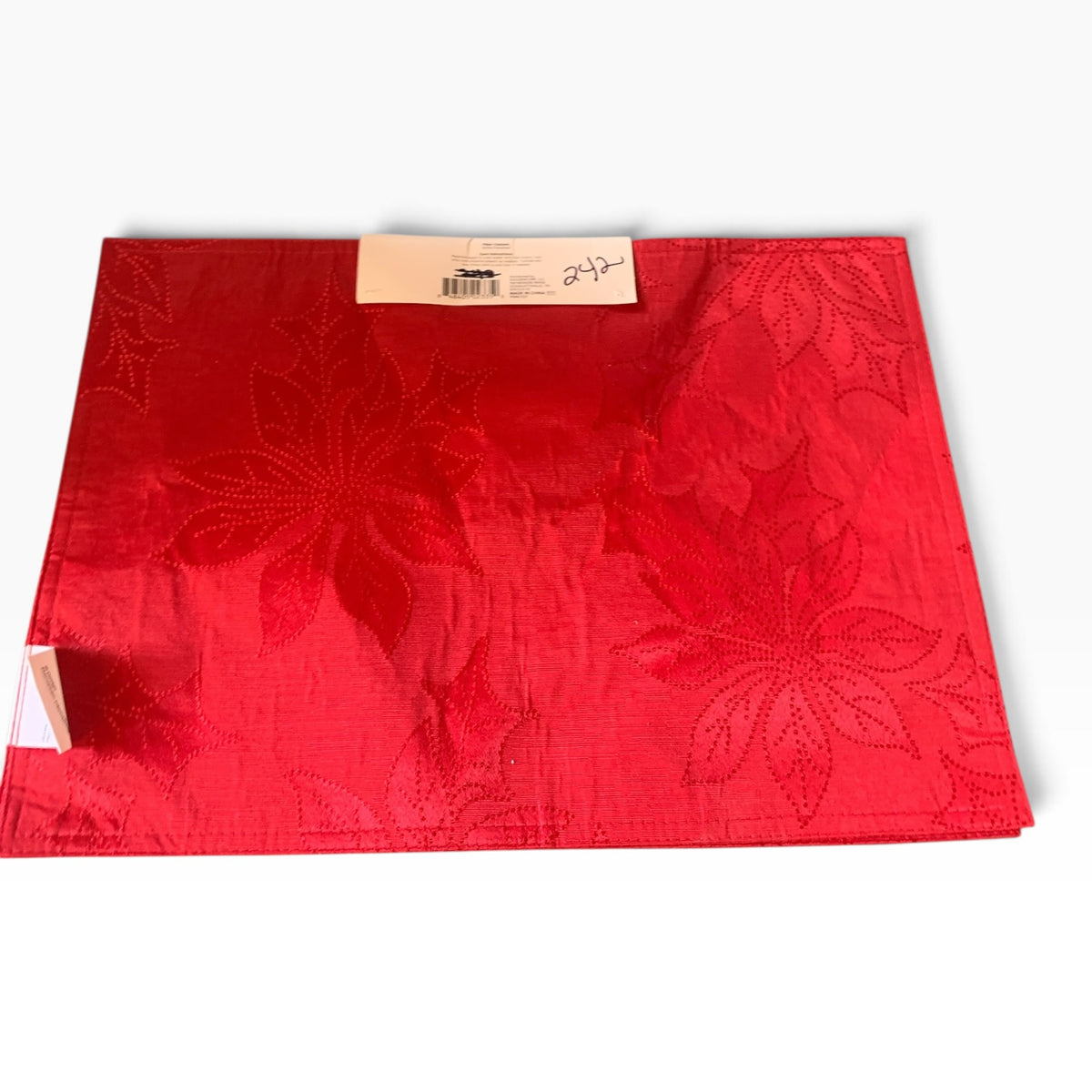 242 - Poinsettia Placemats Set of Four |22-1| SENT FOR PIC AND PREP 9/26 CC