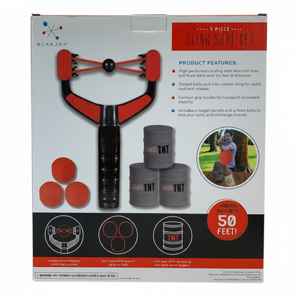 23717 - 7 Piece Sling Shot Set -Soft Foam Balls for Great Outdoor Fun 12" |TBD|