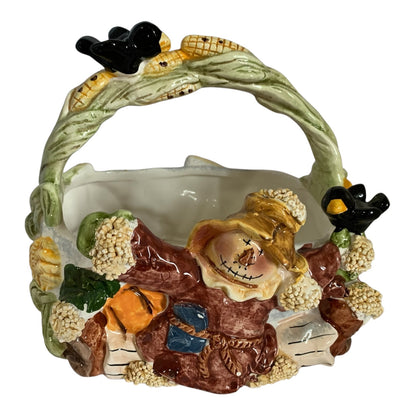 11937 - 8" Scarecrow Basket Ceramic |A-7 Top|
