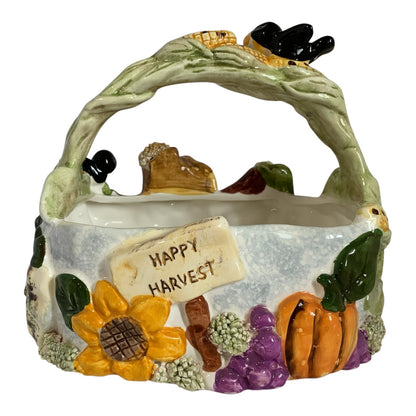 11937 - 8" Scarecrow Basket Ceramic |A-7 Top|