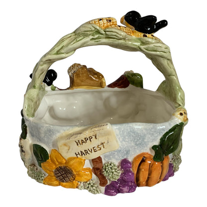 11937 - 8" Scarecrow Basket Ceramic |A-7 Top|