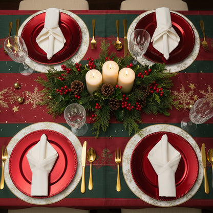 24819 - 13-Inch Set of 4 Red Decorative Charger Plate |TBD|