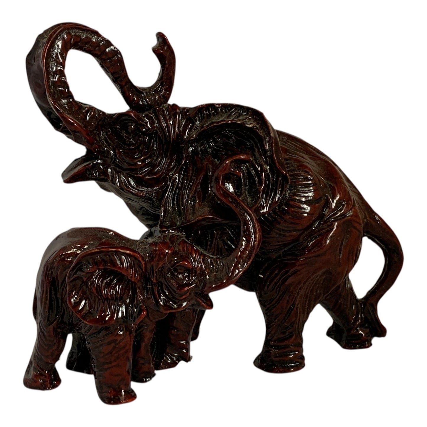 9691 - 8" Red Elephant with Baby |Z-75|