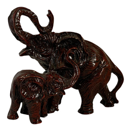 9691 - 8" Red Elephant with Baby |Z-75|