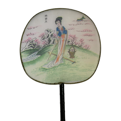13981 - Set of Three Hand Painted Assorted Palace Silk Fans 13"  |W-17|