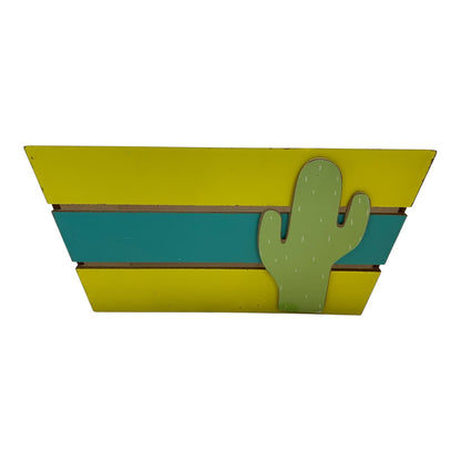 25893 - 12x8" Cactus Wood Planter Box |F-19|