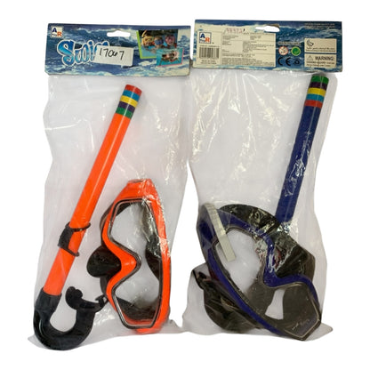 48372 - Blue and Orange Swimming Mask & Snorkel Set 12" |TBD|