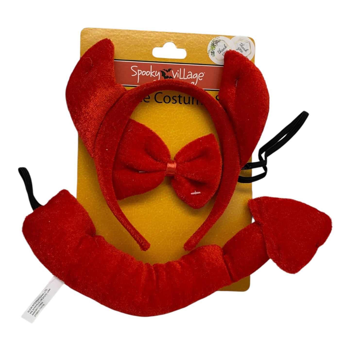 29360 - Spooky Village Devil 3 Pc Set Headband w/ Horns, Bow Tie And Tail 7" |TBD|