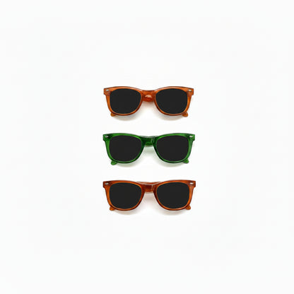 30041 - Set of Three Teen Folding Glasses in Case Assorted Colors 6" |T-67|